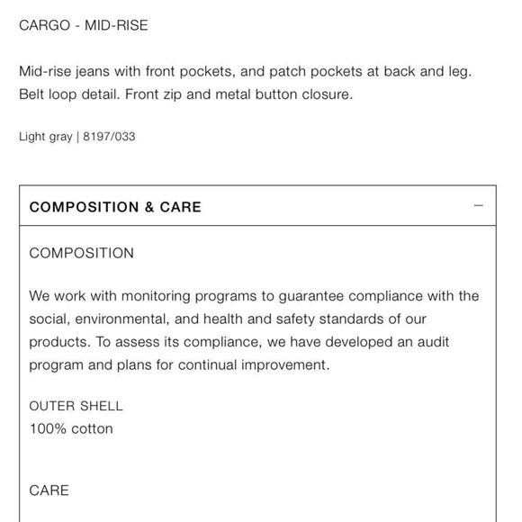 NWT Zara TRF Mid Rise Cargo Baggy Loose Fit Light Tan Wide Leg Y2K Denim - Picture 5 of 5